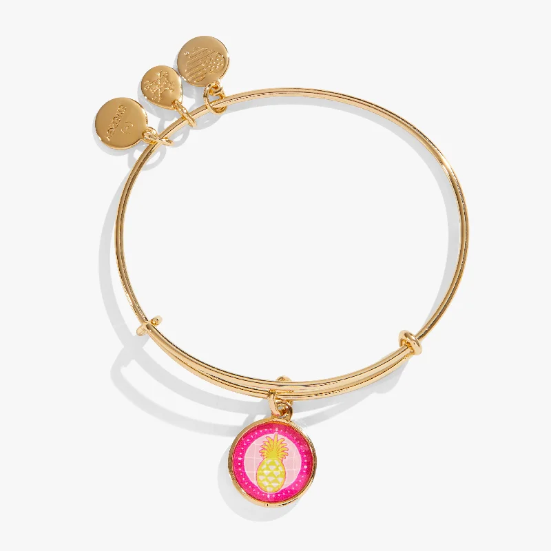 Premium Jewelry Now Available At Special Discounts Crystal Pineapple Charm Bangle Bracelet Premium Jewelry Now Available At Special Discounts Crystal Pineapple Charm Bangle Bracelet