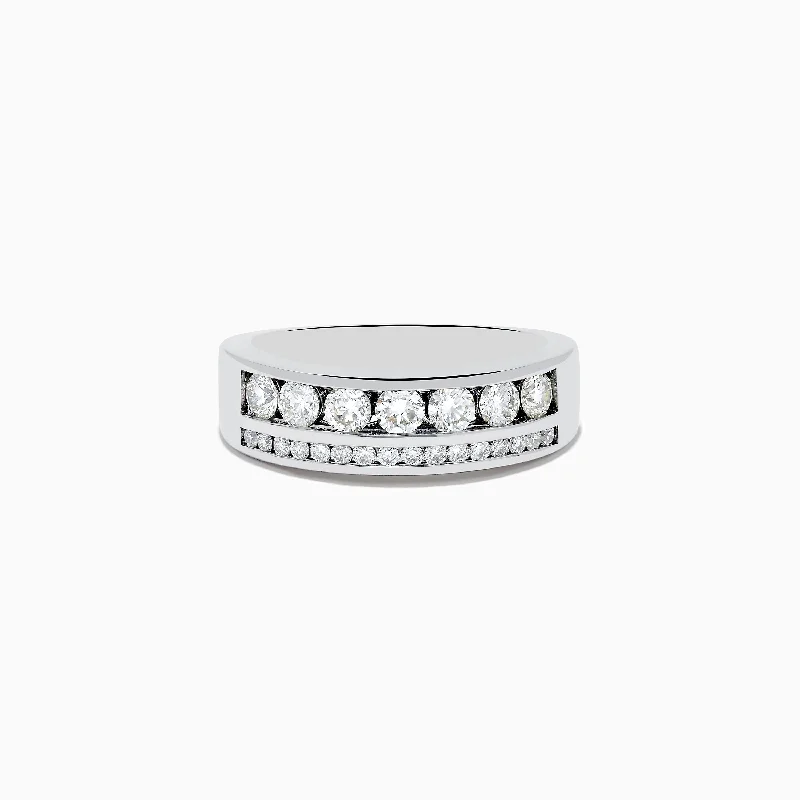 Discover Unique Jewelry With Special Limited-Time Offers Men's 14K White Gold Diamond Double Channel Set Ring Discover Unique Jewelry With Special Limited-Time Offers Men's 14K White Gold Diamond Double Channel Set Ring