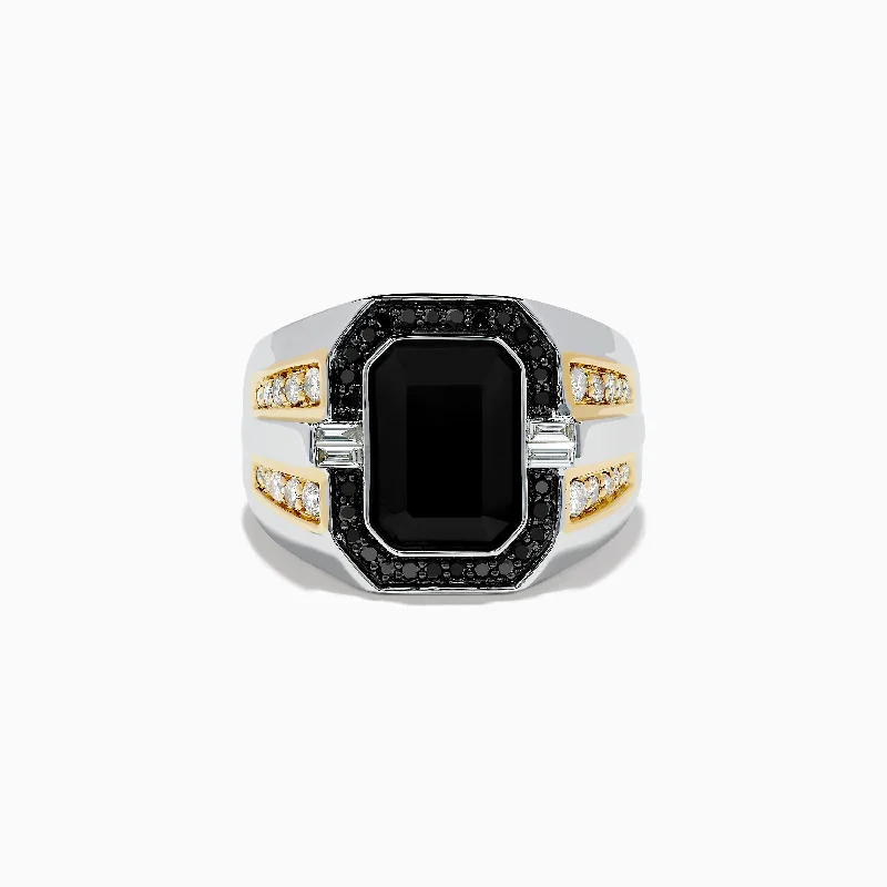 Seasonal Jewelry Clearance – Best Styles At The Lowest Prices Men's 14K White & Yellow Gold White and Black Diamond Onyx Ring Seasonal Jewelry Clearance – Best Styles At The Lowest Prices Men's 14K White & Yellow Gold White and Black Diamond Onyx Ring