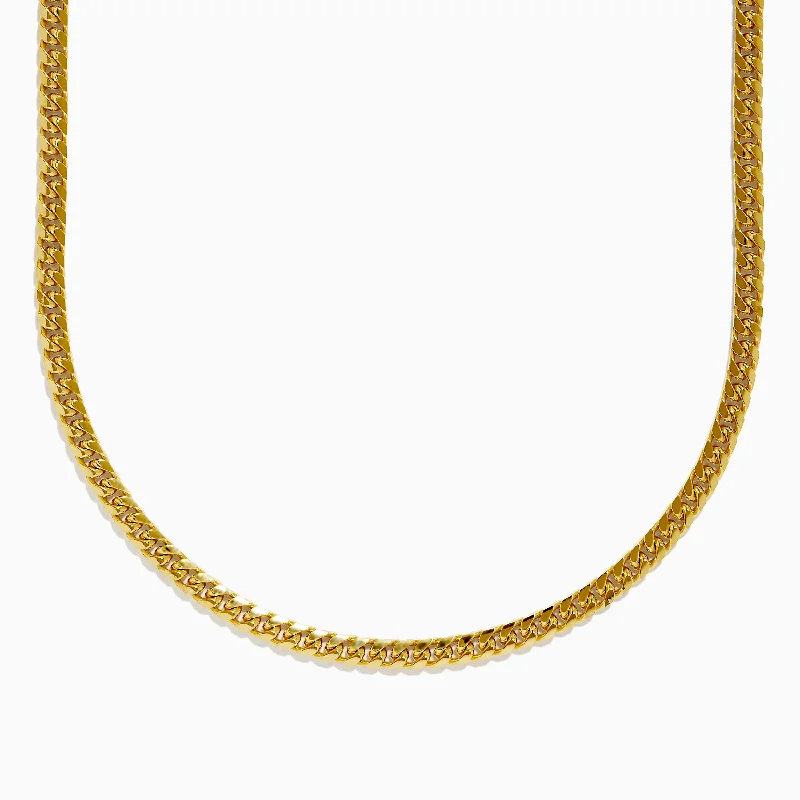 Affordable Gold-Plated Jewelry For Modern Fashion Men's 14K Yellow Gold 20" Solid Cuban Domed Chain Affordable Gold-Plated Jewelry For Modern Fashion Men's 14K Yellow Gold 20" Solid Cuban Domed Chain