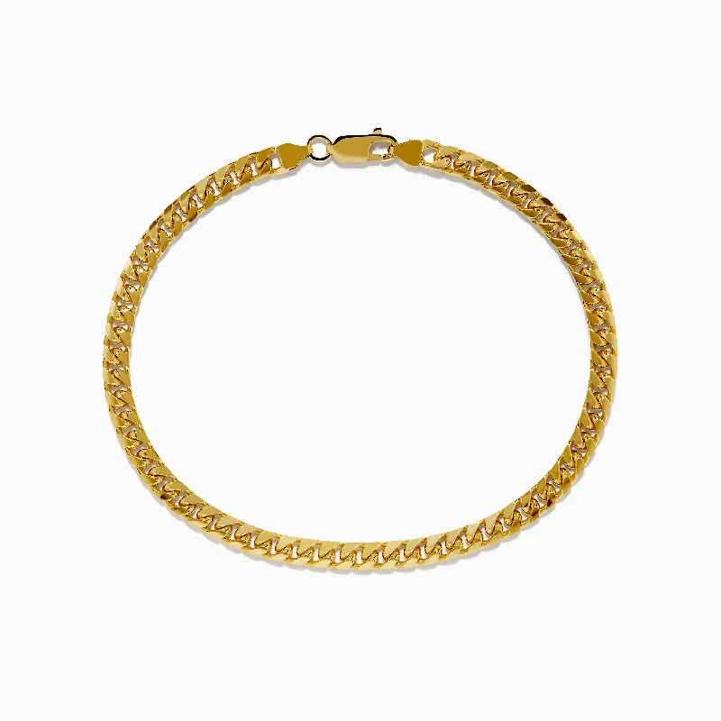 Bohemian-Inspired Jewelry For Free-Spirited Fashion Men's 14K Yellow Gold 4.5mm Solid Cuban Domed 9" Bracelet Bohemian-Inspired Jewelry For Free-Spirited Fashion Men's 14K Yellow Gold 4.5mm Solid Cuban Domed 9" Bracelet