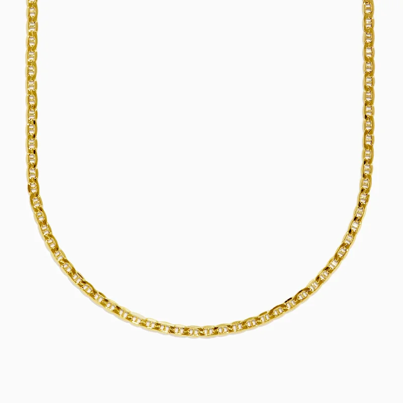 Versatile Layering Jewelry For Effortless Chic Men's 14K Yellow Gold Anchor Chain Necklace 22" Versatile Layering Jewelry For Effortless Chic Men's 14K Yellow Gold Anchor Chain Necklace 22"