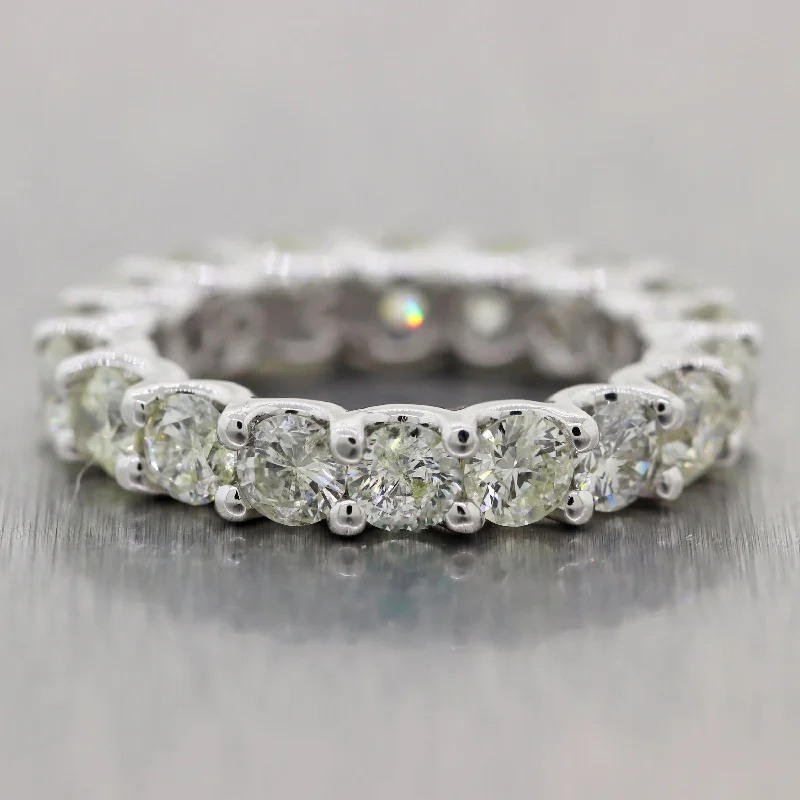 Luxury Meets Affordability – Jewelry Sale Now Live Modern 14k White Gold 4.76ctw Diamond Eternity Band Ring Luxury Meets Affordability – Jewelry Sale Now Live Modern 14k White Gold 4.76ctw Diamond Eternity Band Ring