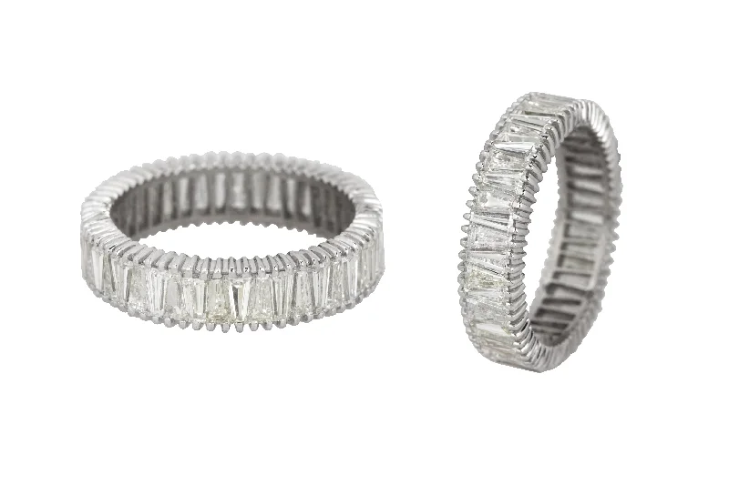 Flash Sale On Exquisite Jewelry – Don't Miss Out Platinum 3.52ctw Tapered Baguette Cut I-J VS1-SI1 6mm Eternity Wedding Band Ring Flash Sale On Exquisite Jewelry – Don't Miss Out Platinum 3.52ctw Tapered Baguette Cut I-J VS1-SI1 6mm Eternity Wedding Band Ring