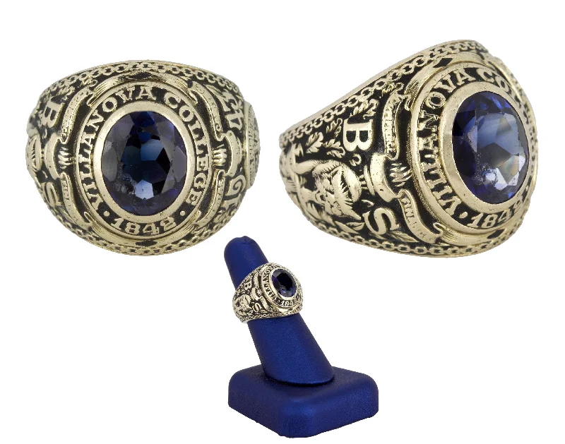 Exclusive Jewelry Sale – Grab Timeless Pieces Now Vintage 1943 Solid 10K Yellow Gold Villanova College BS Class Ring 24.4gr Exclusive Jewelry Sale – Grab Timeless Pieces Now Vintage 1943 Solid 10K Yellow Gold Villanova College BS Class Ring 24.4gr
