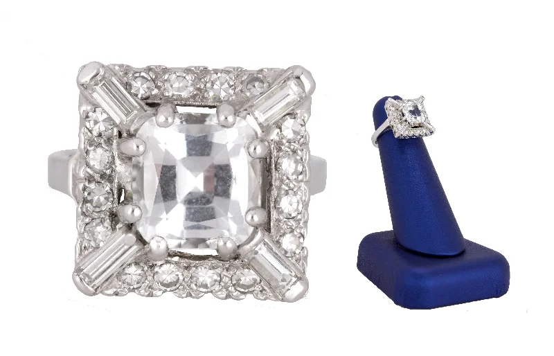 Limited-Time Jewelry Discounts – Shine Without The Splurge Womens Estate 14K White Gold 3.42 CT White Sapphire Diamond Accent Cocktail Ring Limited-Time Jewelry Discounts – Shine Without The Splurge Womens Estate 14K White Gold 3.42 CT White Sapphire Diamond Accent Cocktail Ring