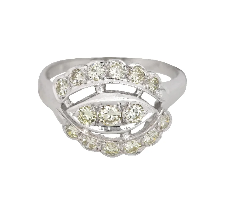 Exclusive Jewelry Offers – Shine For Less Women's Modernist 14k White Gold 0.80ctw Diamond Ornate Cocktail Ring Exclusive Jewelry Offers – Shine For Less Women's Modernist 14k White Gold 0.80ctw Diamond Ornate Cocktail Ring