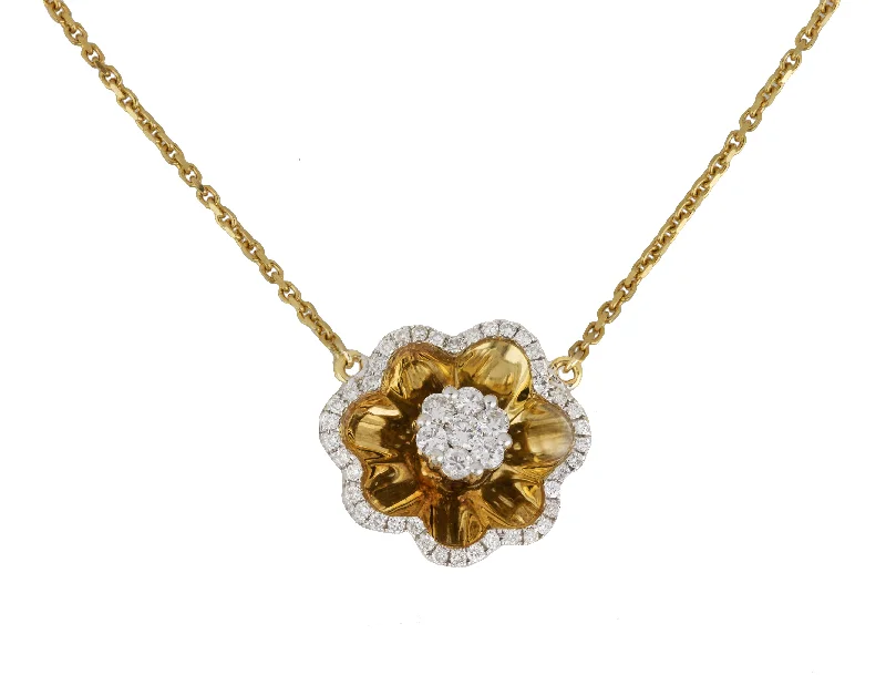 Must-Have Jewelry At Unbelievable Discounts Women's Modernist Italian 18K Yellow Gold Ornate 0.42ctw Diamond Necklace Must-Have Jewelry At Unbelievable Discounts Women's Modernist Italian 18K Yellow Gold Ornate 0.42ctw Diamond Necklace